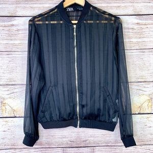 Zara Sheer Bomber Jacket S
